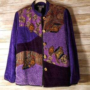Vintage Indigo Moon Patchwork Jacket🌙 sz M